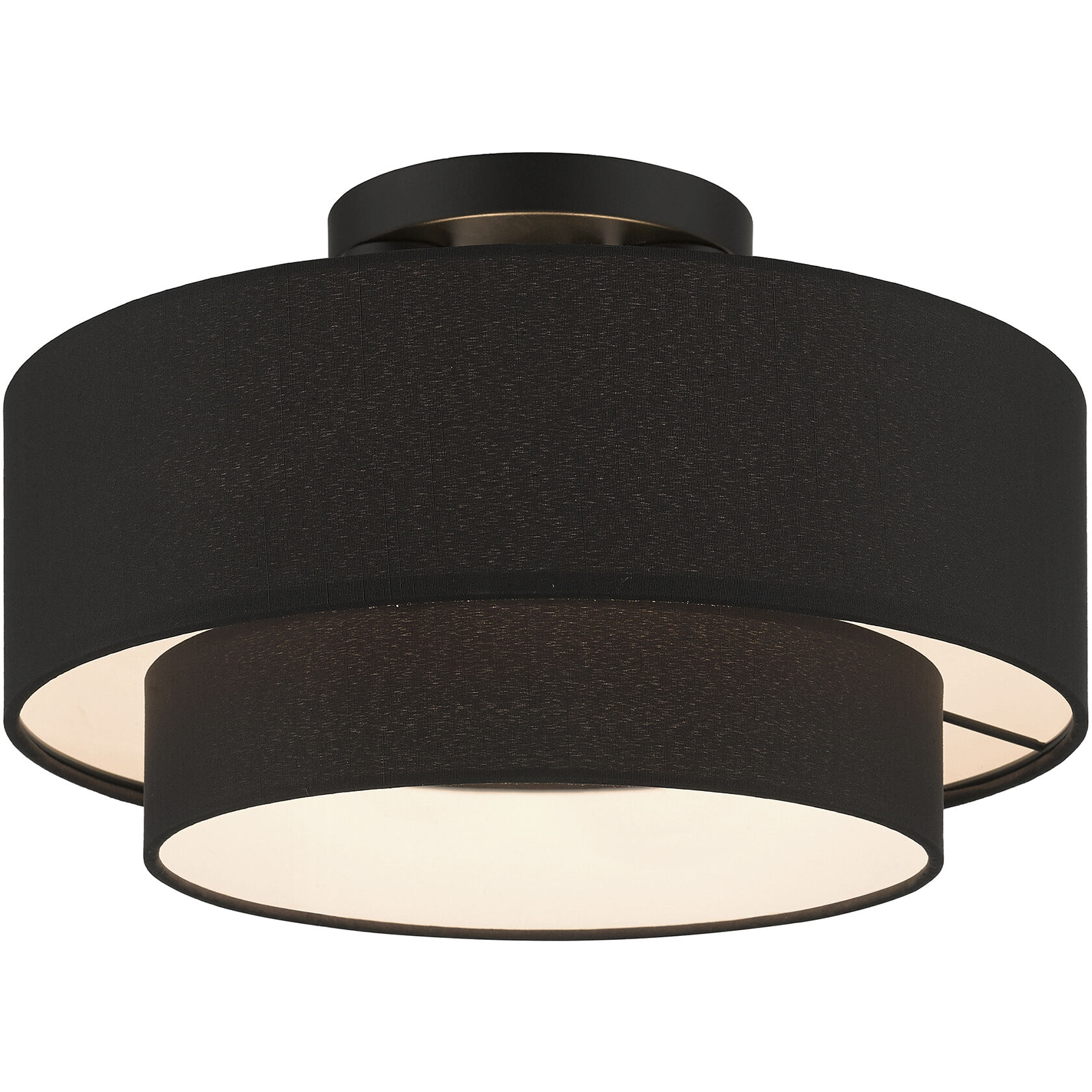 Bainbridge 3 Light 15 inch Black Semi Flush Mount Ceiling Light, Large