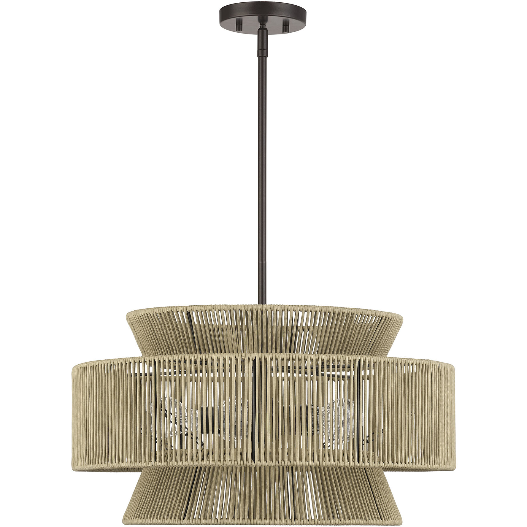 Florell 5 Light 22 inch English Bronze Pendant Chandelier Ceiling Light