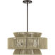Florell 5 Light 22 inch English Bronze Pendant Chandelier Ceiling Light