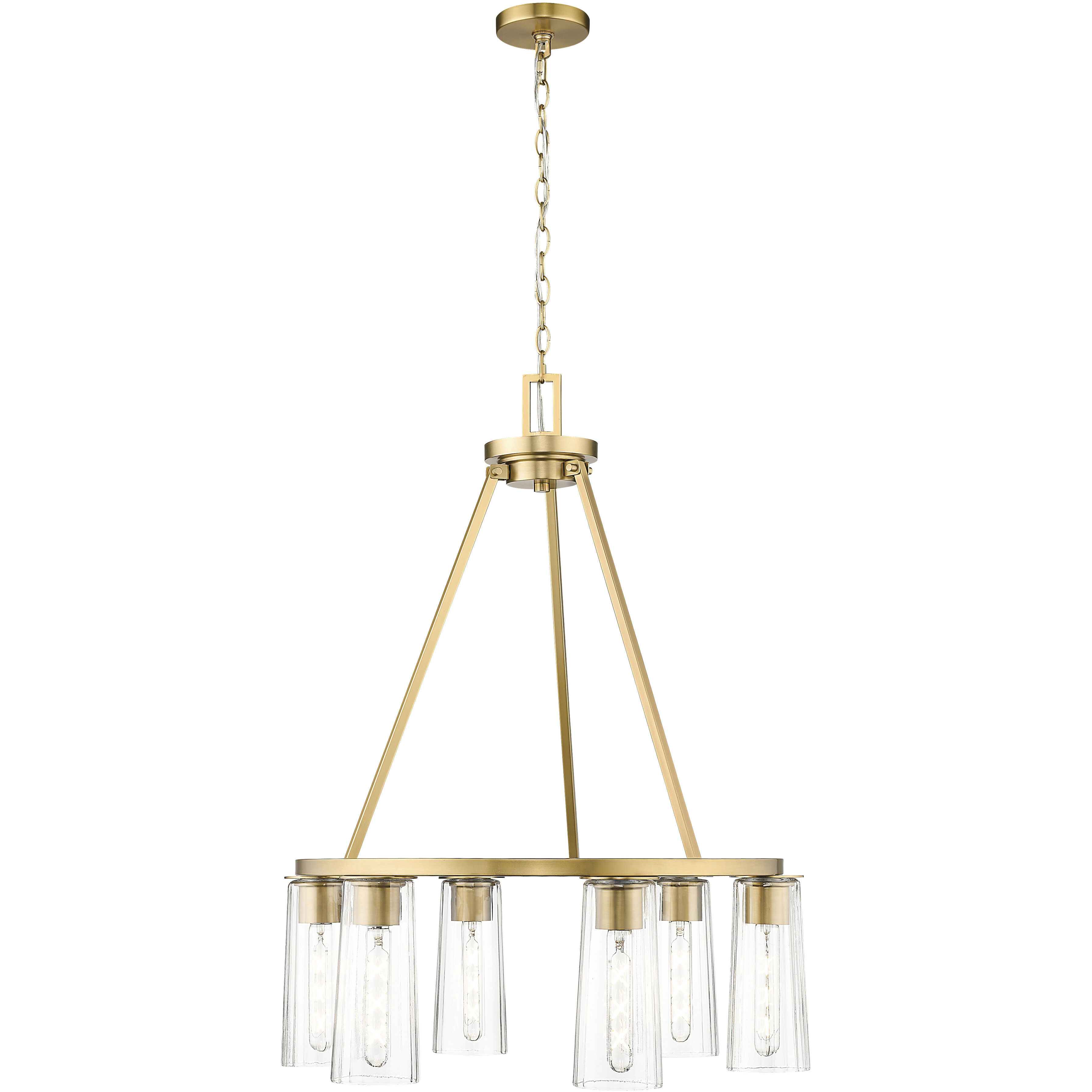 Titus 6 Light 26 inch Modern Gold Chandelier Ceiling Light