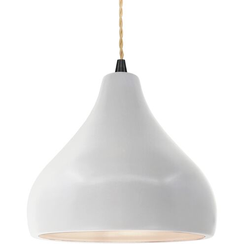 Radiance LED 11.5 inch Matte Black and Bisque Pendant Ceiling Light