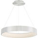 Corso LED 31.5 inch Brushed Aluminum Pendant Ceiling Light in 32in, dweLED