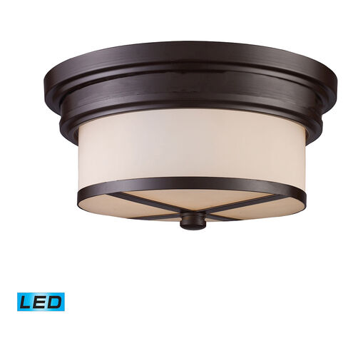 Glasgow Pl LED 13 inch Oiled Bronze Flush Mount Ceiling Light