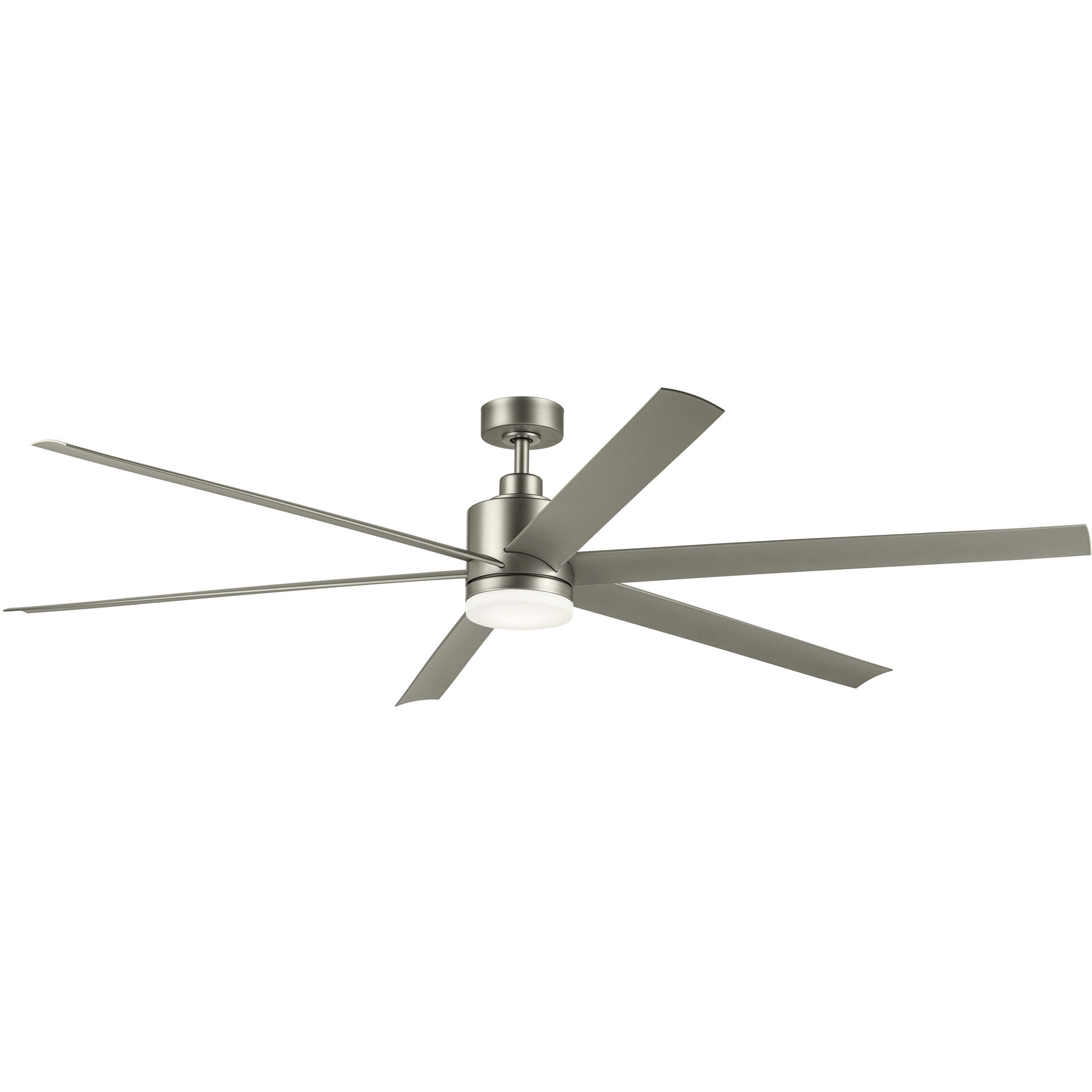 Loa 80 inch Painted Brushed Nickel with Silver Blades Ceiling Fan