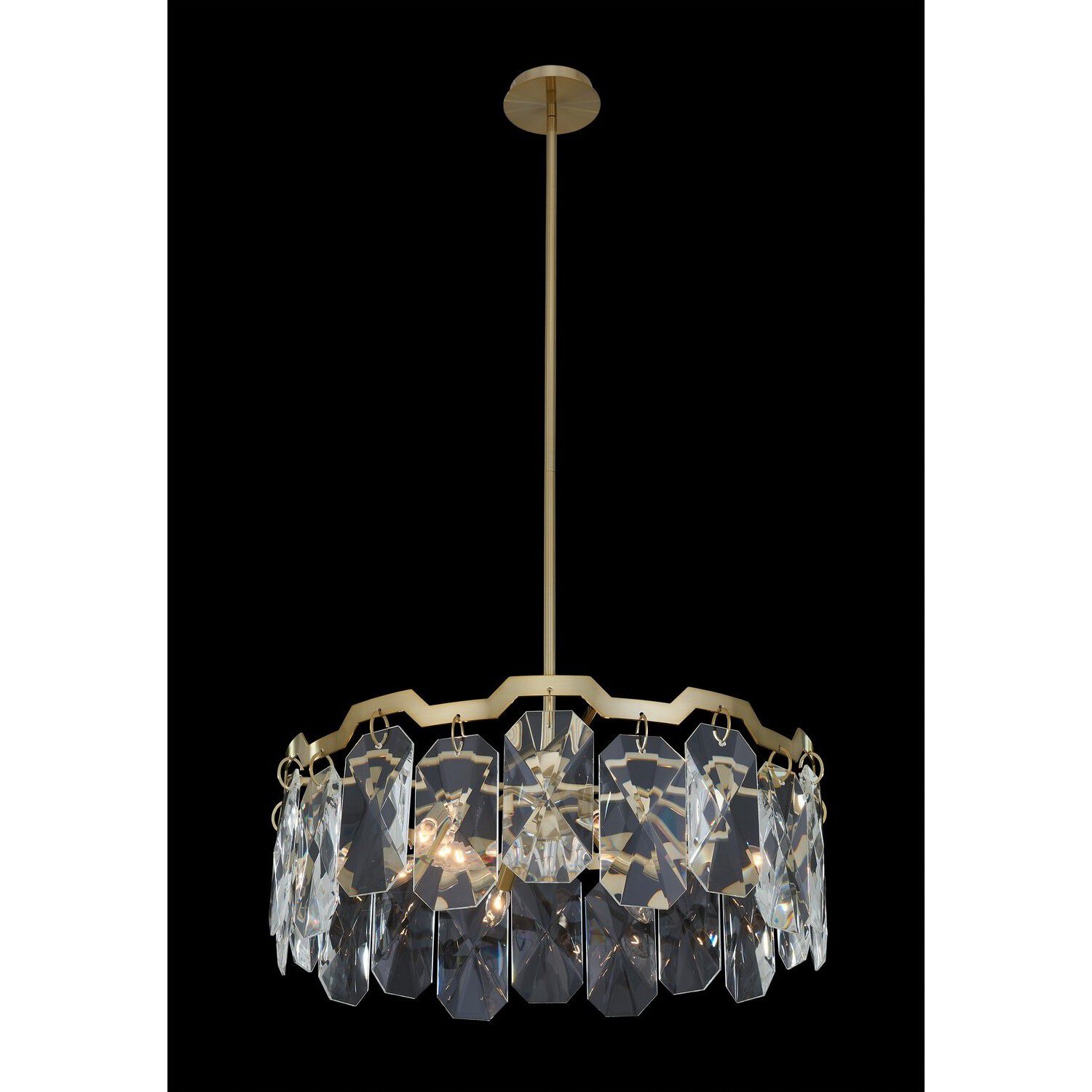 Piatta 6 Light 28 inch Brushed Brass Pendant Ceiling Light