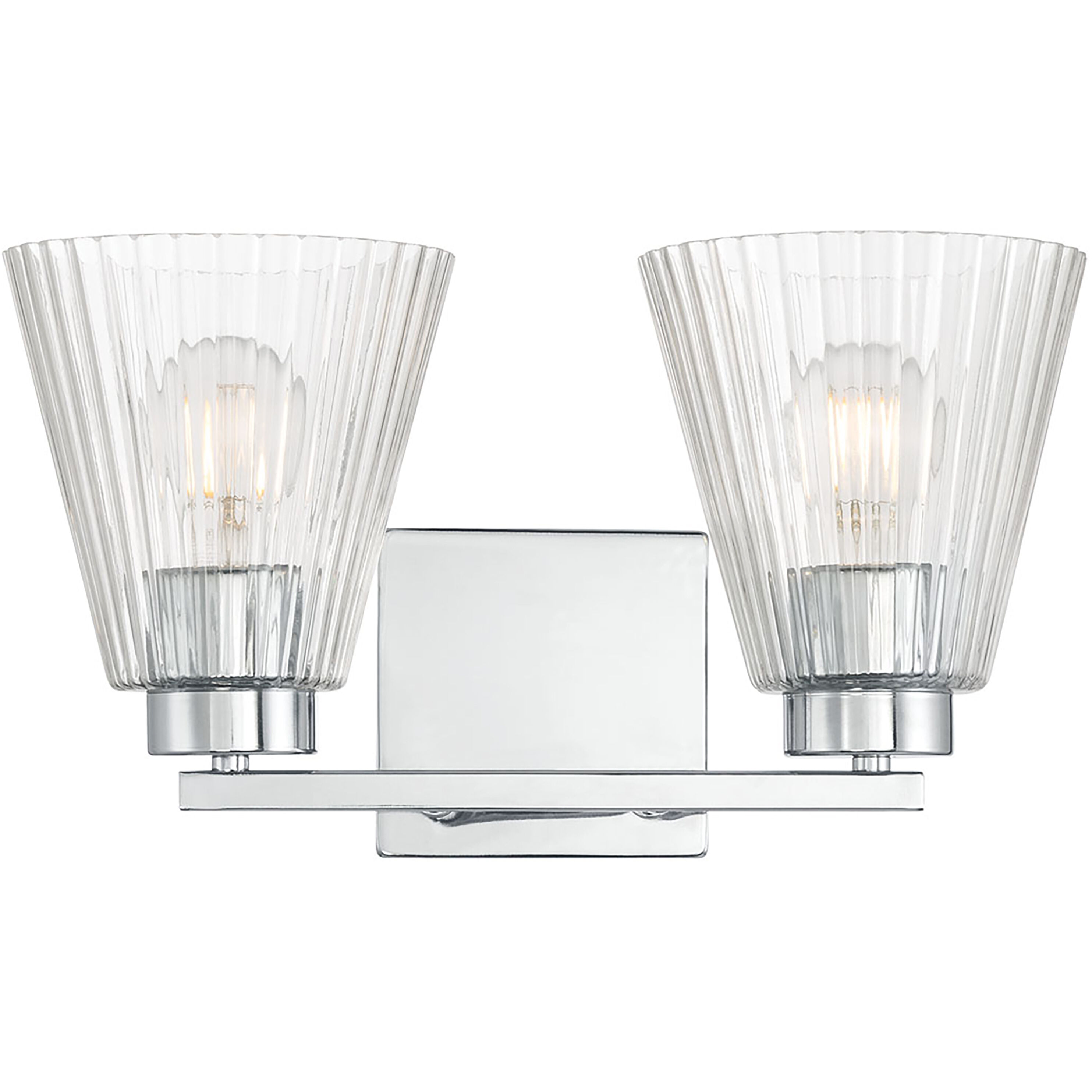 Riville 2 Light 13.75 inch Chrome Bathroom Vanity Light Wall Light
