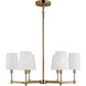 Chatfield 6 Light 26 inch Satin Brass Chandelier Ceiling Light