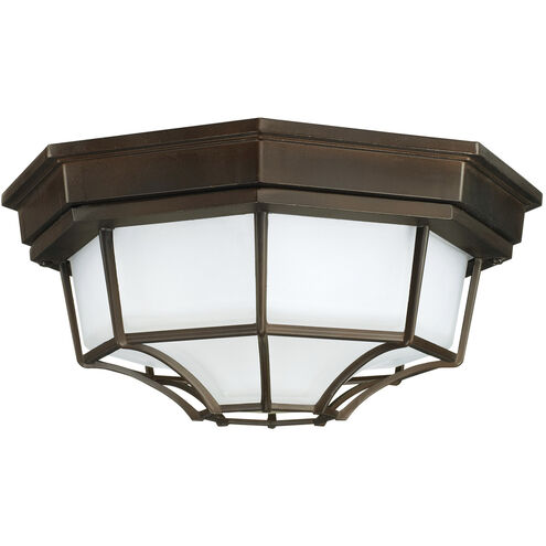 Outdoor 2 Light 11 inch Old Bronze Outdoor Flush Mount