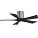 Atlas Irene-5H 42 inch Brushed Pewter with Matte Black Blades Ceiling Fan, Flush Mounted
