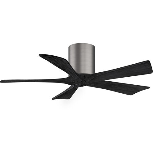 Atlas Irene-5H 42 inch Brushed Pewter with Matte Black Blades Ceiling Fan, Flush Mounted