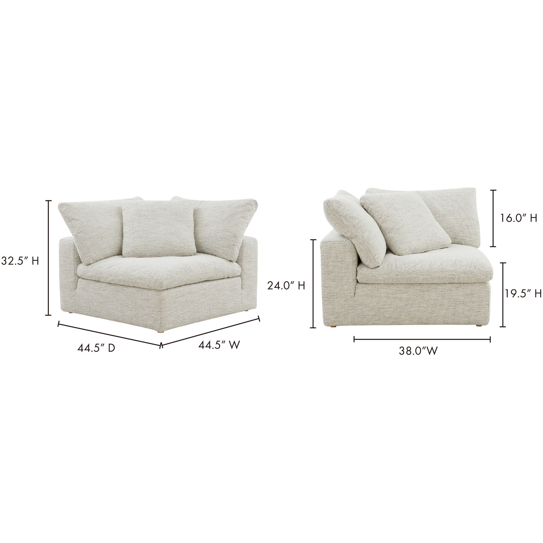 Clay Beige Corner Chair