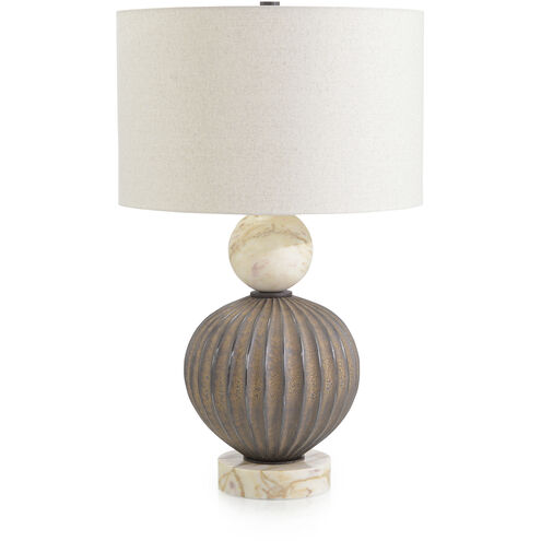 Cassius 34 inch 150.00 watt Antique Brass Table Lamp Portable Light