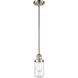 Franklin Restoration Dover LED 5 inch Brushed Satin Nickel Mini Pendant Ceiling Light in Clear Glass, Franklin Restoration
