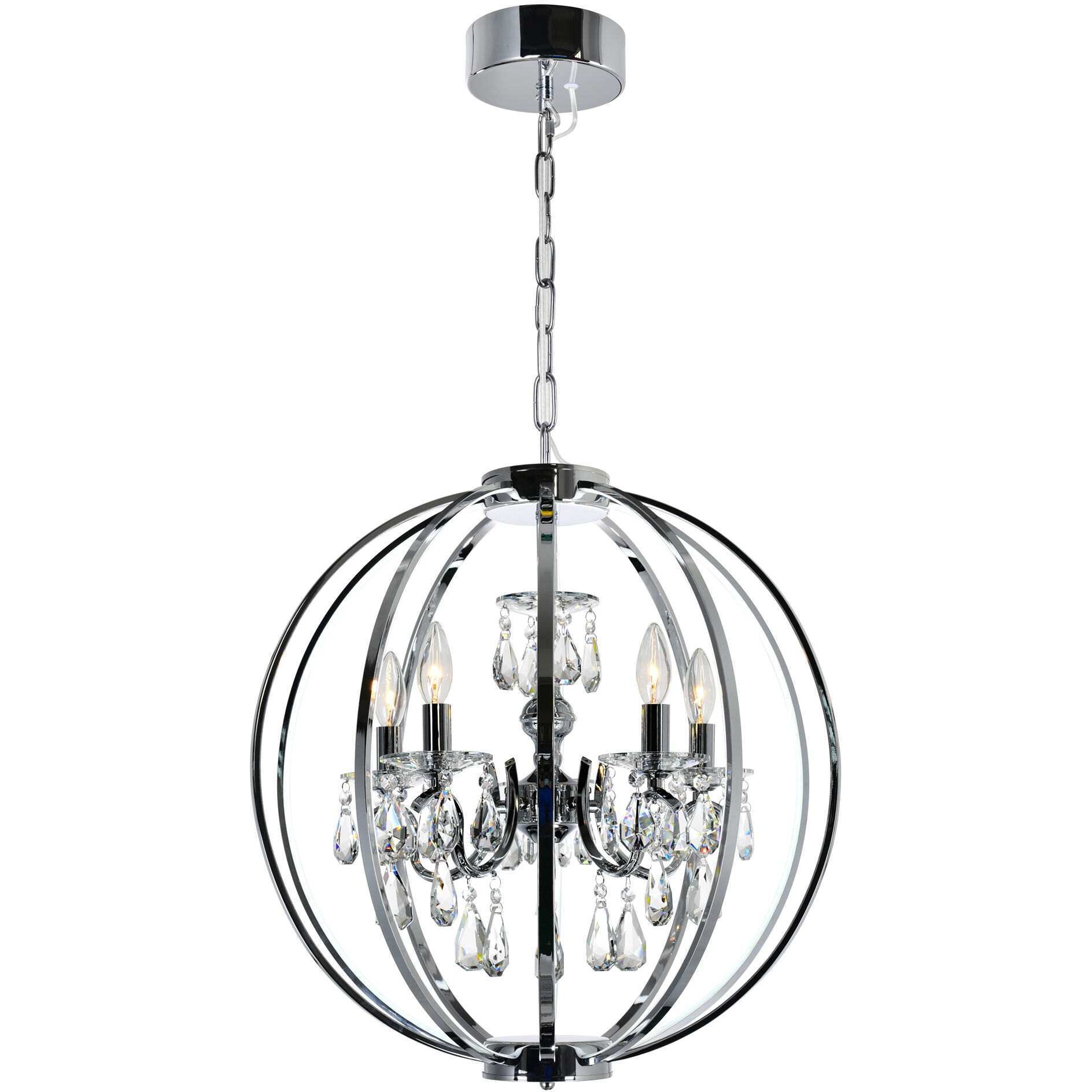 Abia LED 22 inch Chrome Up Chandelier Ceiling Light