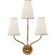 AERIN Montreuil 3 Light 16.5 inch Gild Wall Sconce Wall Light, Small