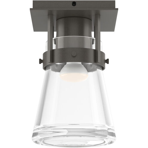 Erlenmeyer 1 Light 6.1 inch Dark Smoke Semi-Flush Ceiling Light