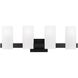 Drew & Jonathan Scott Rhode 4 Light 27 inch Midnight Black Vanity Light Wall Light