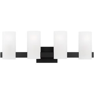 Drew & Jonathan Scott Rhode 4 Light 27 inch Midnight Black Vanity Light Wall Light