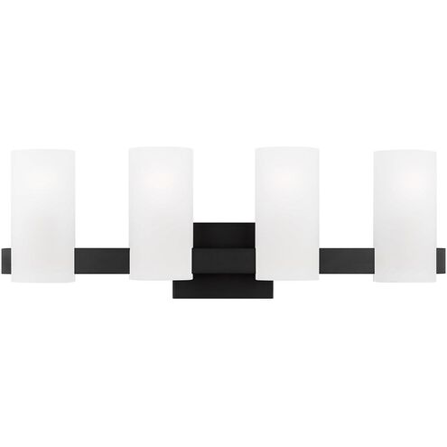 Drew & Jonathan Scott Rhode 4 Light 27 inch Midnight Black Vanity Light Wall Light