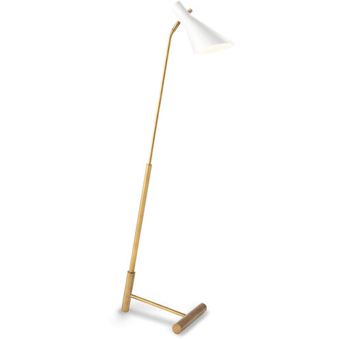 Spyder 55.75 inch 40.00 watt White and Natural Brass Floor Lamp Portable Light