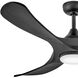 Swell Illuminated 56 inch Matte Black Fan