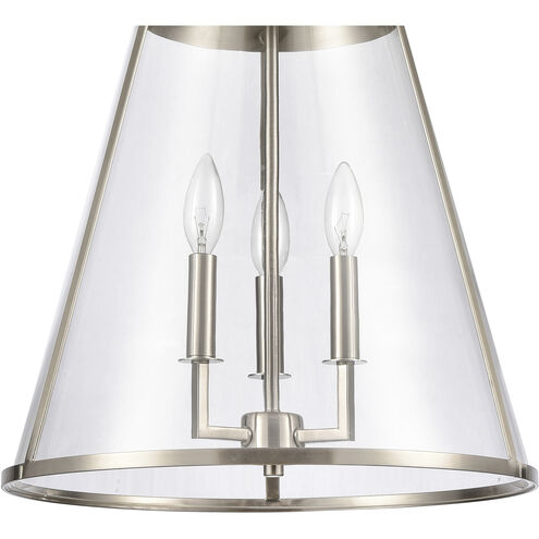 Judy 3 Light 16 inch Satin Nickel Pendant Ceiling Light