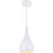 Nora 1 Light 6 inch White Pendant Ceiling Light