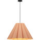 Lora 1 Light 27.5 inch Black Pendant Ceiling Light in Rose/Ash, 28 in, WEP Collection