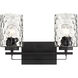 Livvy 2 Light 15 inch Matte Black Vanity Light Wall Light