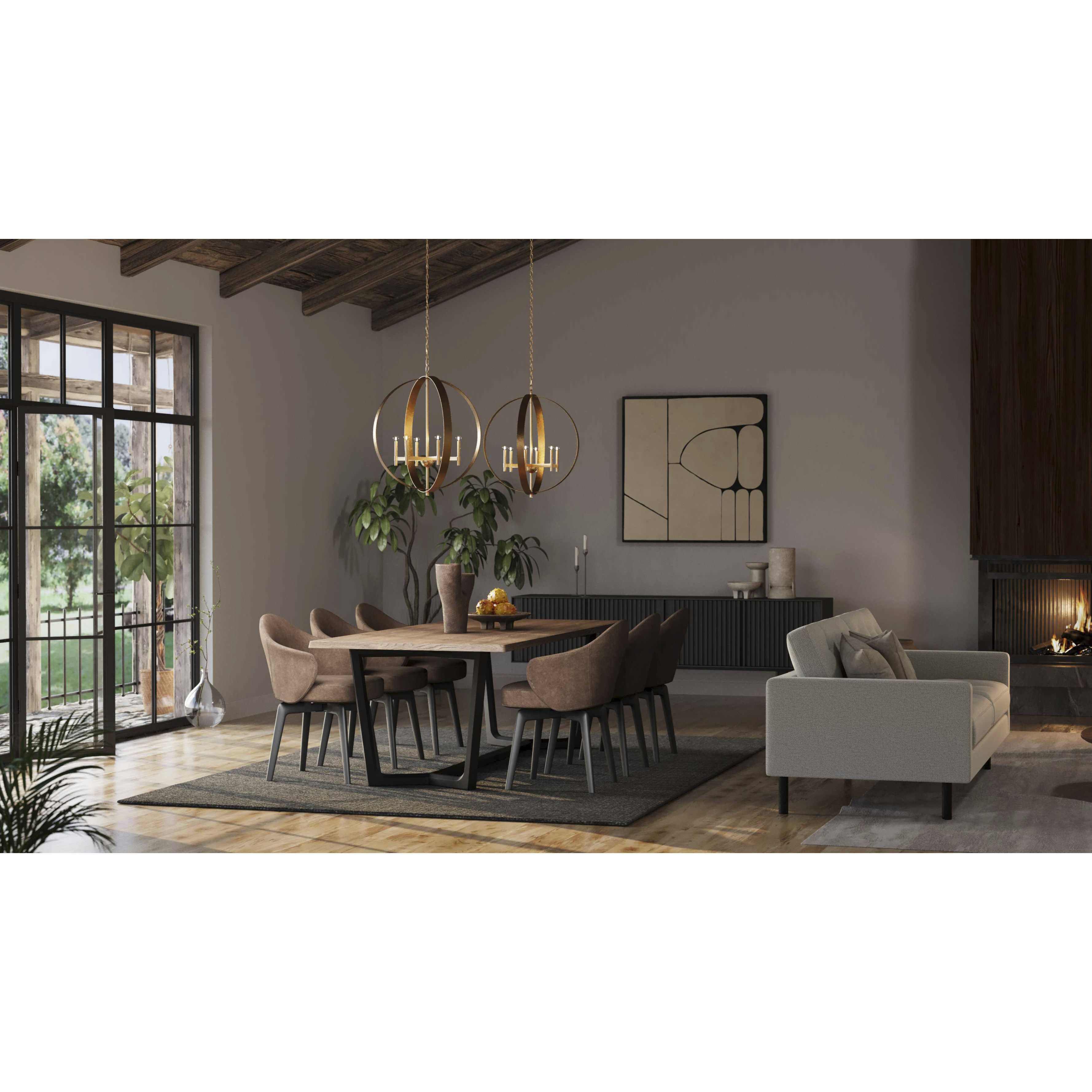 Allegheny 6 Light 32 inch Soft Gold Chandelier Ceiling Light, Design Series