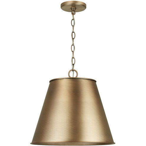 Welker 1 Light 16 inch Aged Brass Pendant Ceiling Light