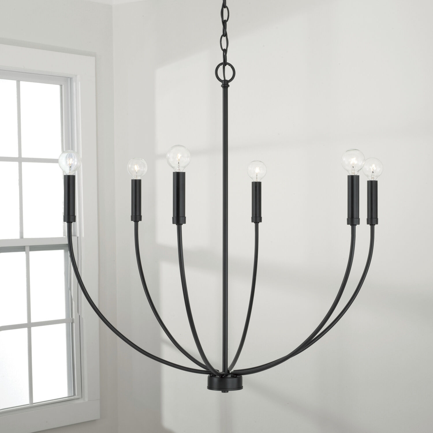 Ansley 6 Light 30.25 inch Matte Black Chandelier Ceiling Light