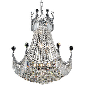 Corona 9 Light 20 inch Chrome Dining Chandelier Ceiling Light in Royal Cut