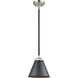 Nouveau Appalachian 1 Light 8 inch Black Polished Nickel Mini Pendant Ceiling Light in Incandescent, Matte Black, Nouveau
