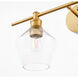 Gene 1 Light 14.7 inch Brass Wall sconce Wall Light, Left