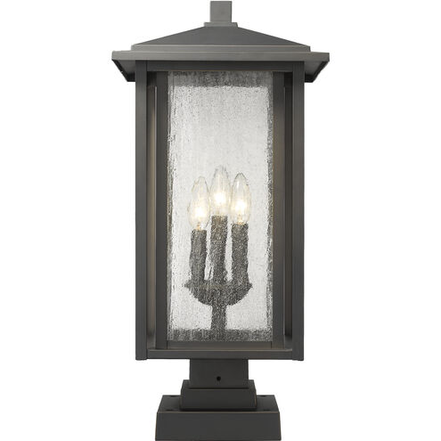 Aspen 3 Light 23.5 inch Oil Rubbed Bronze Outdoor Pier Mounted Fixture