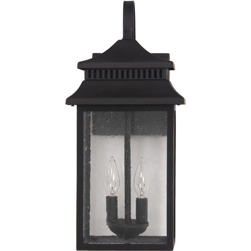 Crossbend 2 Light 19 inch Dark Bronze Gilded Outdoor Wall Mount