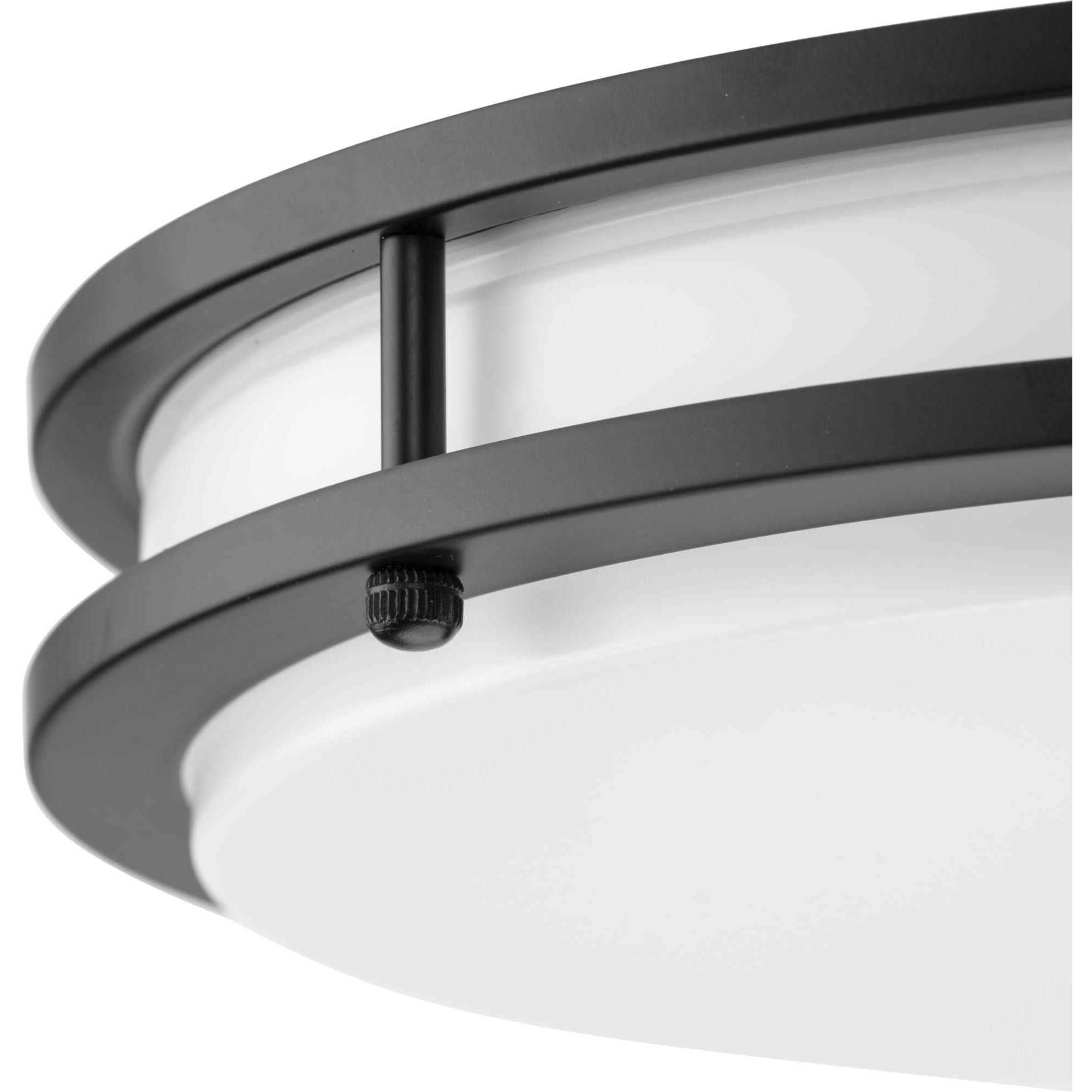 Abide LED LED 14 inch Matte Black Flush Mount Ceiling Light, Medium, Progress LED