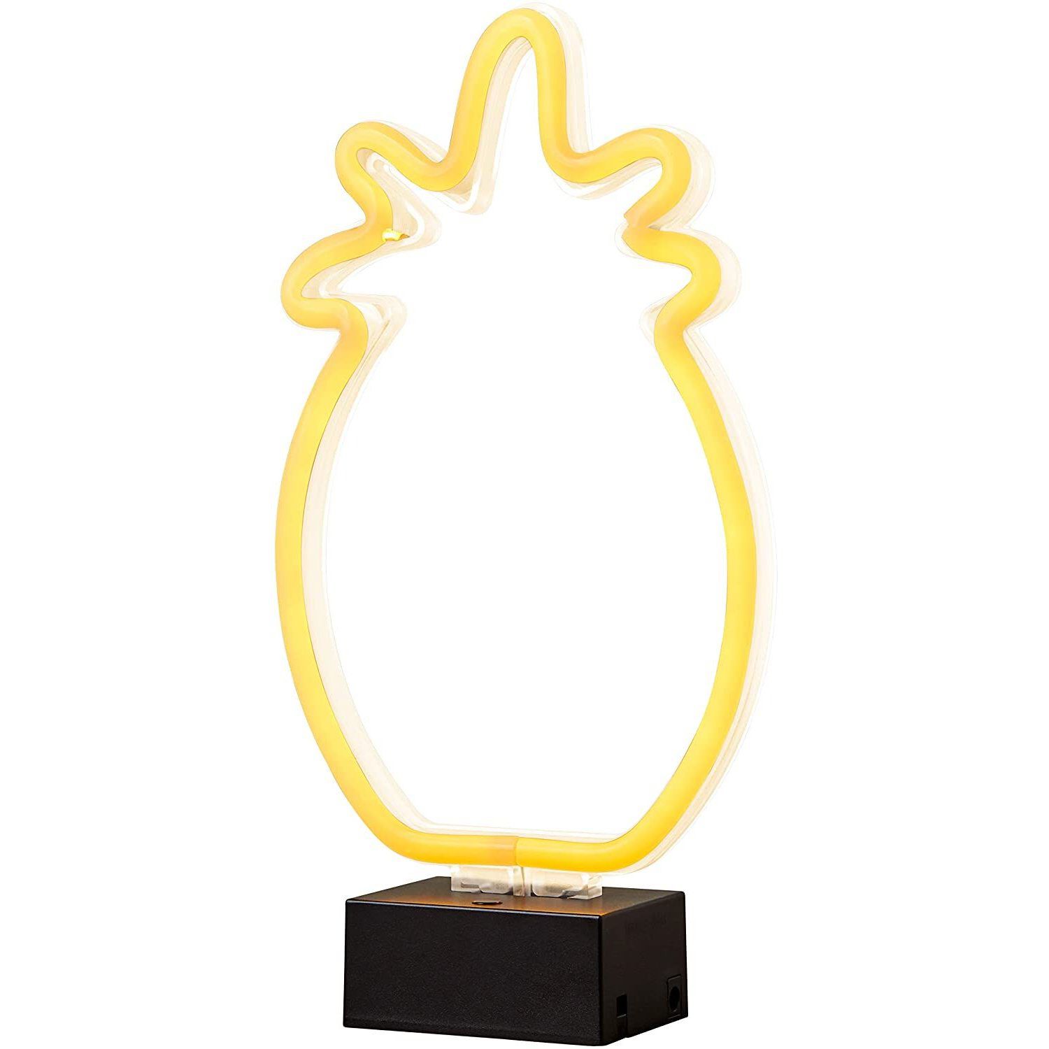 Pineapple 11.75 inch White LED Neon Lamp Portable Light