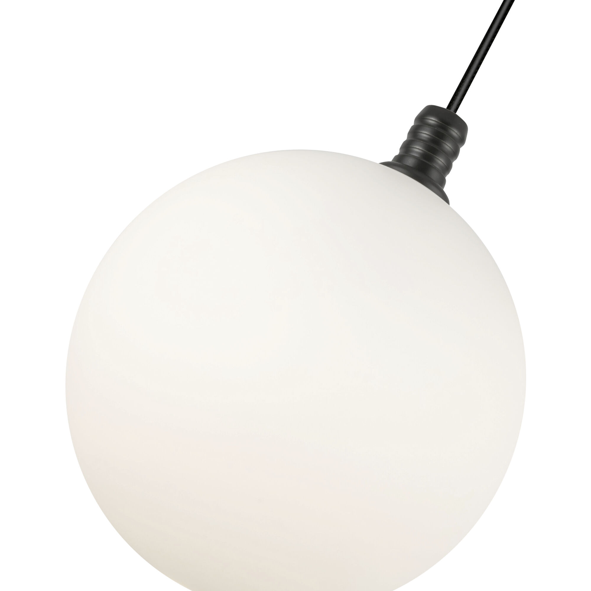Bolla LED 5.5 inch Black/Opal Glass Pendant Ceiling Light in Matte Opal Glass