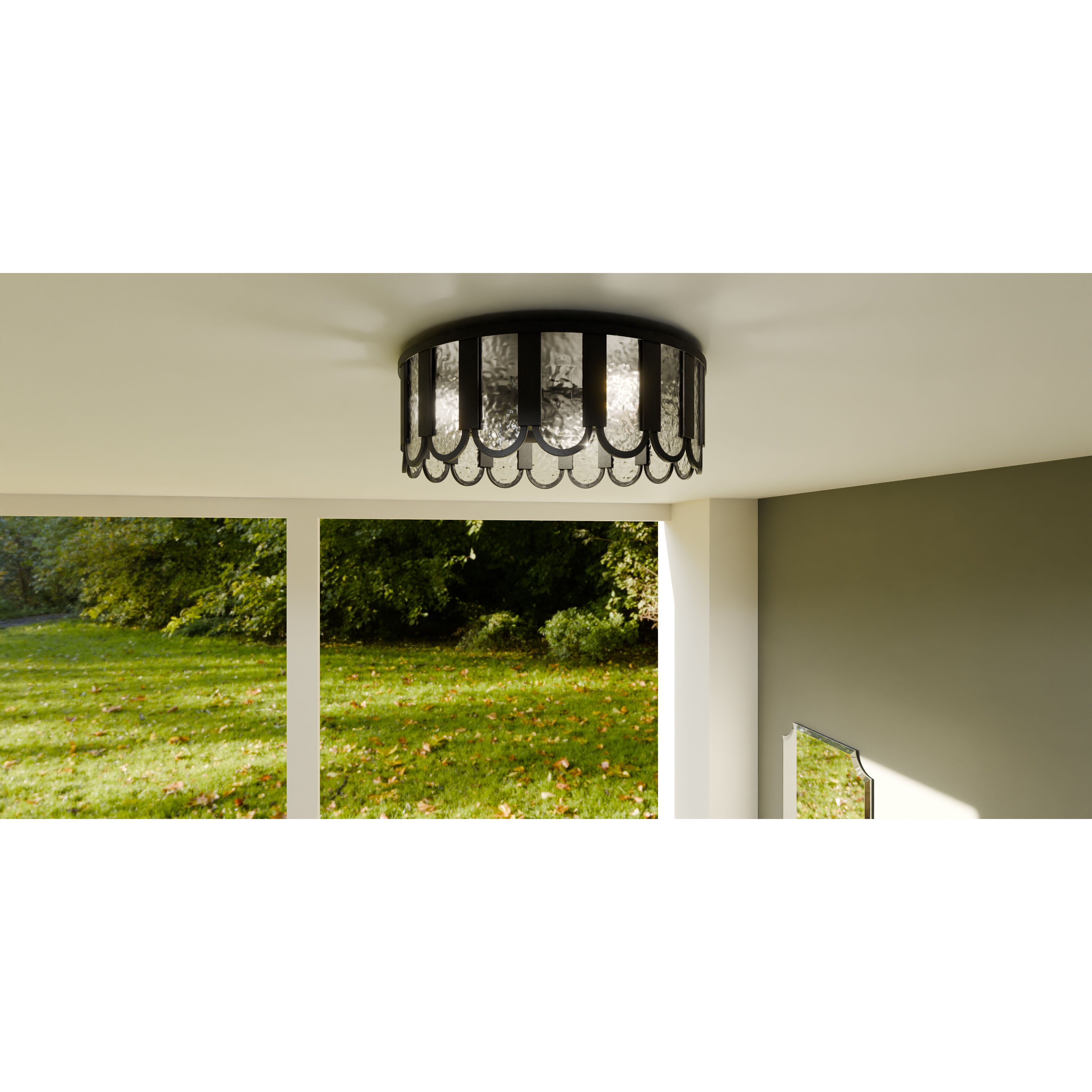 Vera 3 Light 16 inch Matte Black Flush Mount Ceiling Light, Medium