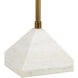 Repertoire 50.75 inch 7 watt Antique Brass and White Floor Lamp Portable Light