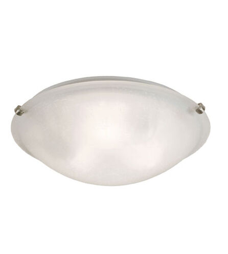 Linen Glass 3 Light 20 inch Rubbed Oil Bronze Flushmount Ceiling Light