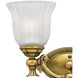 Francoise LED 15 inch Burnished Brass Vanity Light Wall Light