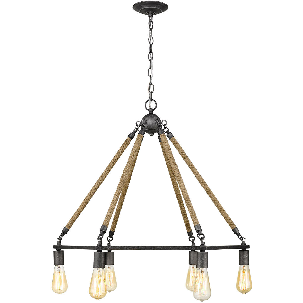 Holden 6 Light 30 inch Antique Gray Chandelier Ceiling Light