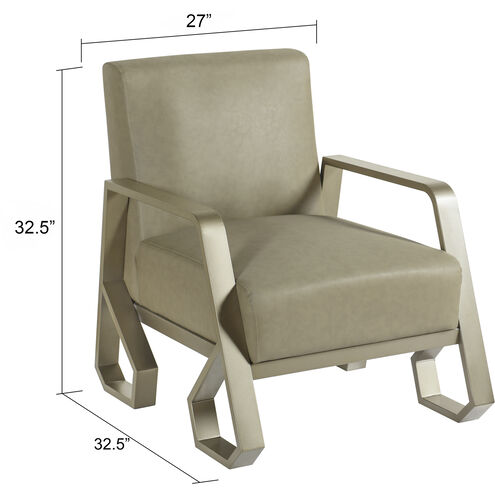 John Tan and Satin Gold Arm Chair