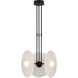Harbour LED 18.25 inch Urban Bronze Pendant Ceiling Light in Glossy Opal