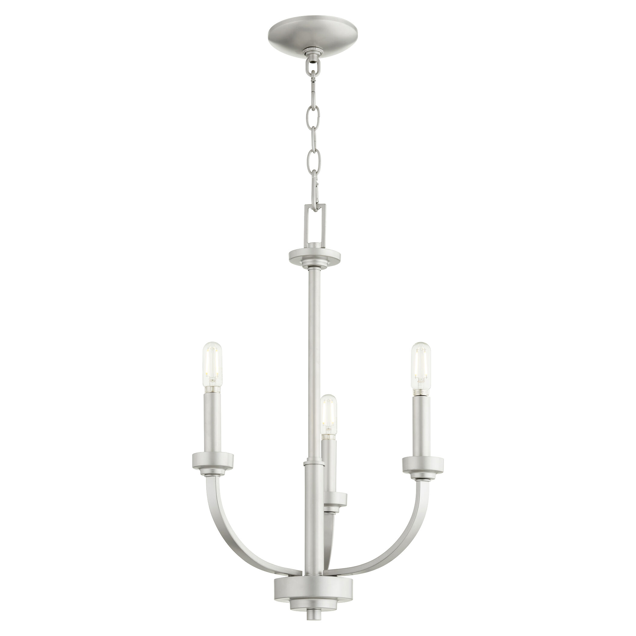 Reyes 3 Light 19 inch Classic Nickel Chandelier Ceiling Light