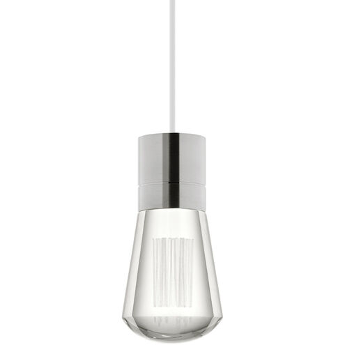 Sean Lavin Alva LED 3.6 inch Satin Nickel Pendant Ceiling Light in LED 90 CRI 3000K, White Cord, Integrated LED