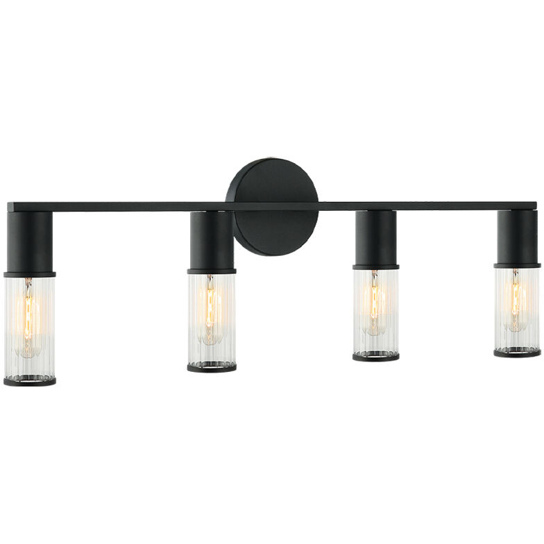 Klarice 4 Light 25.88 inch Matte Black Wall Sconce Wall Light